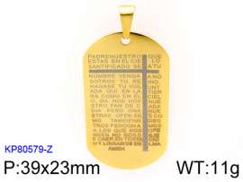 Stainless Steel Gold-plating Pendant