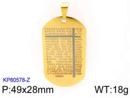 Stainless Steel Gold-plating Pendant