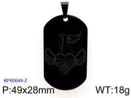 Stainless Steel Black-plating Pendant