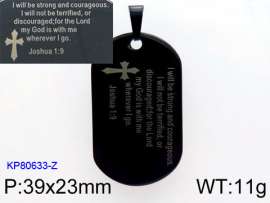 Stainless Steel Black-plating Pendant
