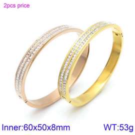 Stainless Steel Stone Bangle