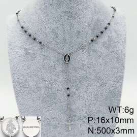 Stainless Steel Rosary Necklace