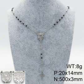 Stainless Steel Rosary Necklace