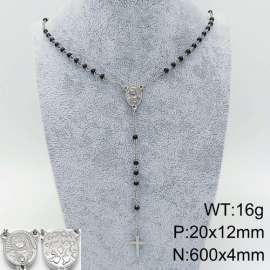 Stainless Steel Rosary Necklace