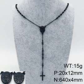 Stainless Steel Rosary Necklace