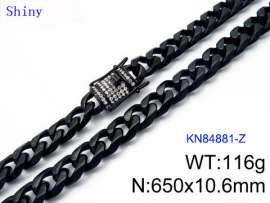 Stainless Steel Black-plating Necklace