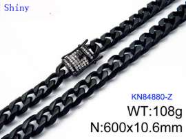 Stainless Steel Black-plating Necklace