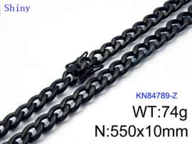 Stainless Steel Black-plating Necklace