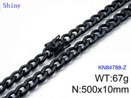 Stainless Steel Black-plating Necklace