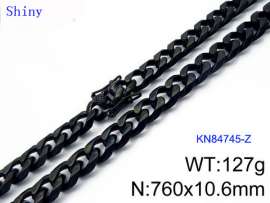 Stainless Steel Black-plating Necklace