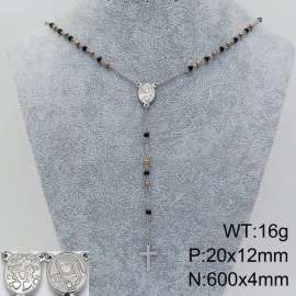 Stainless Steel Rosary Necklace