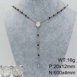 Stainless Steel Rosary Necklace