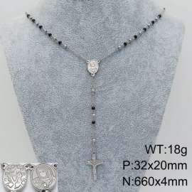 Stainless Steel Rosary Necklace