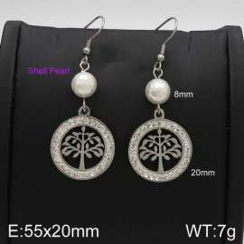 Stainless Steel Stone&Crystal Earring