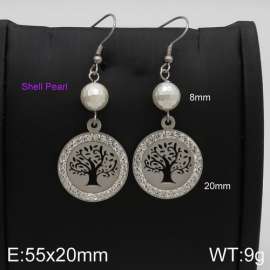 Stainless Steel Stone&Crystal Earring