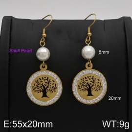 Stainless Steel Stone&Crystal Earring
