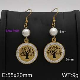 Stainless Steel Stone&Crystal Earring