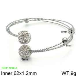 Stainless Steel Stone Bangle