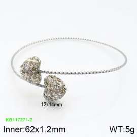 Stainless Steel Stone Bangle