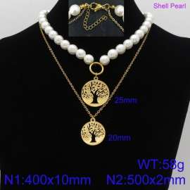 Shell Pearl Necklaces