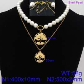 Shell Pearl Necklaces