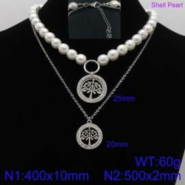 Shell Pearl Necklace