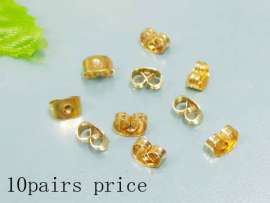 Stainless Steel gold-plating Earring Parts--10pairs Price