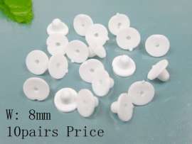 Plastic/Rubber Earring Parts--10pairs Price