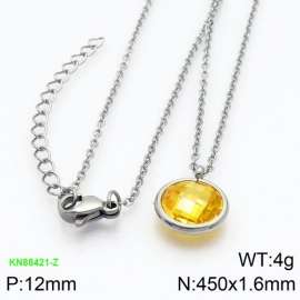 Stainless Steel Stone Necklace