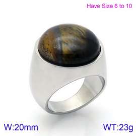 Stainless Steel Stone&Crystal Ring