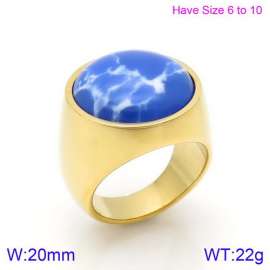 Stainless Steel Stone&Crystal Ring