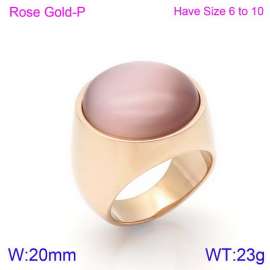 Stainless Steel Stone&Crystal Ring