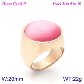 Stainless Steel Stone&Crystal Ring