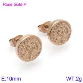 SS Rose Gold-Plating Earring
