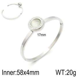 Stainless Steel Stone Bangle