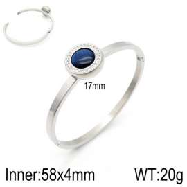 Stainless Steel Stone Bangle