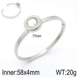 Stainless Steel Stone Bangle