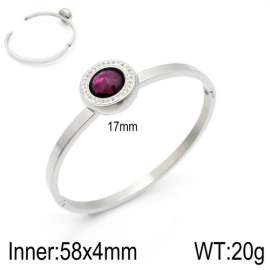 Stainless Steel Stone Bangle