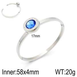 Stainless Steel Stone Bangle