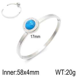 Stainless Steel Stone Bangle