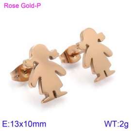 SS Rose Gold-Plating Earring