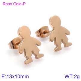 SS Rose Gold-Plating Earring