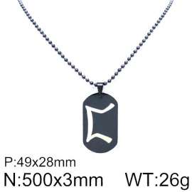 Stainless Steel Black-plating Necklace