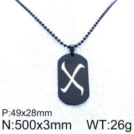 Stainless Steel Black-plating Necklace