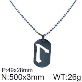 Stainless Steel Black-plating Necklace