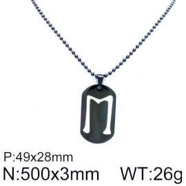Stainless Steel Black-plating Necklace