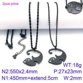 Stainless Steel Black-plating Necklace
