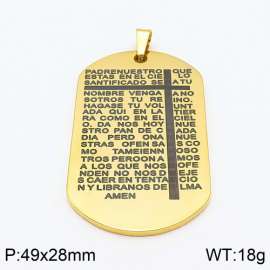 Stainless Steel Gold-plating Pendant