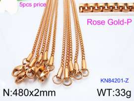 SS Rose Gold-Plating Necklace