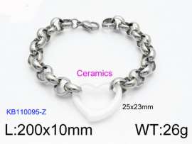 Stainless steel with Ceramic Bracelet